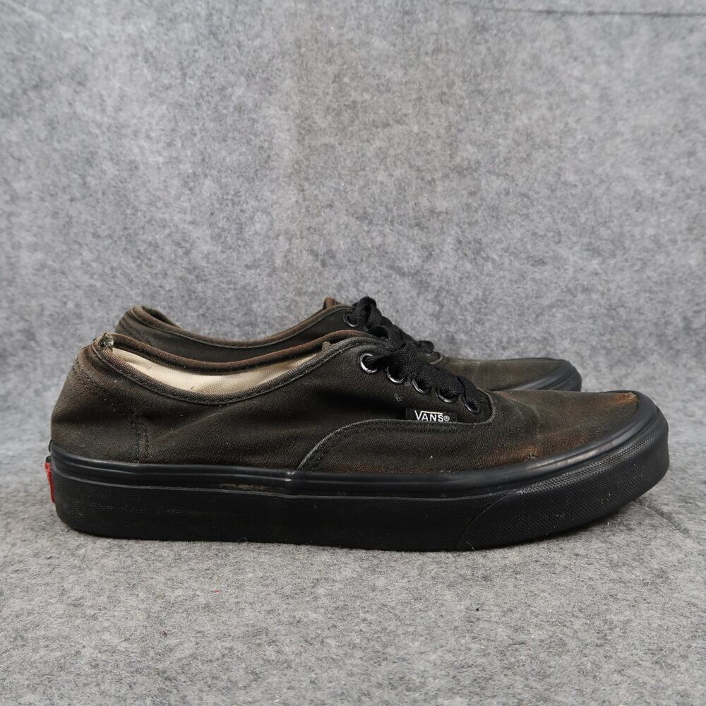 Vans Shoes Womens 9.5 Sneakers Authentic Skate Casual Black Canvas Lace Up Low